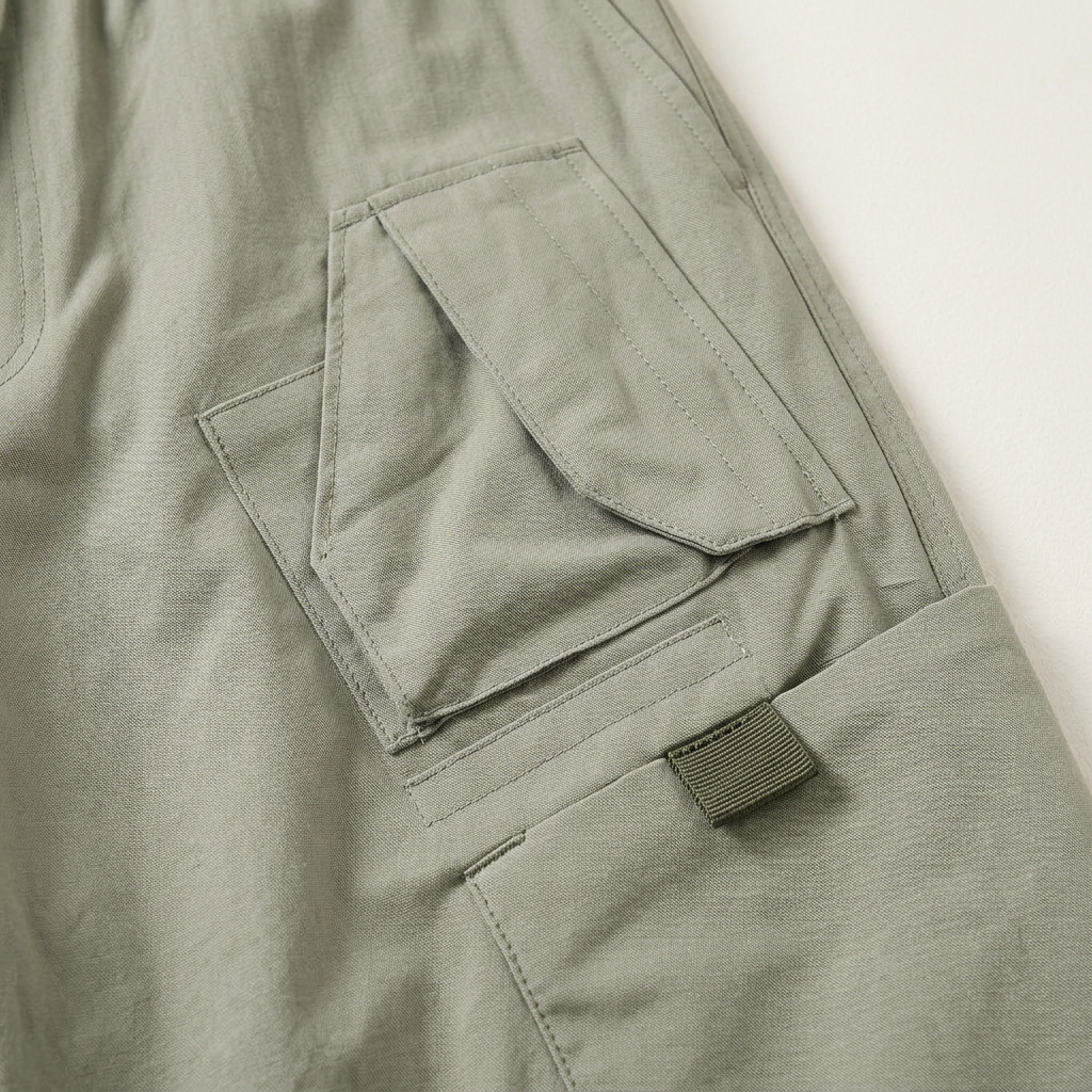 Men’s Straight Leg Cargo Pants with Drawstring Waist