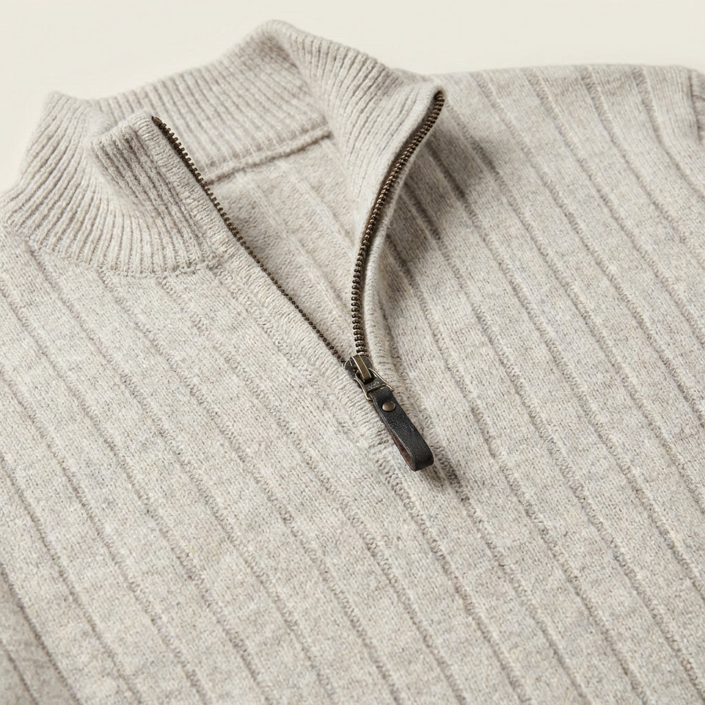 Men’s Sweater Mock Neck Quarter Zip