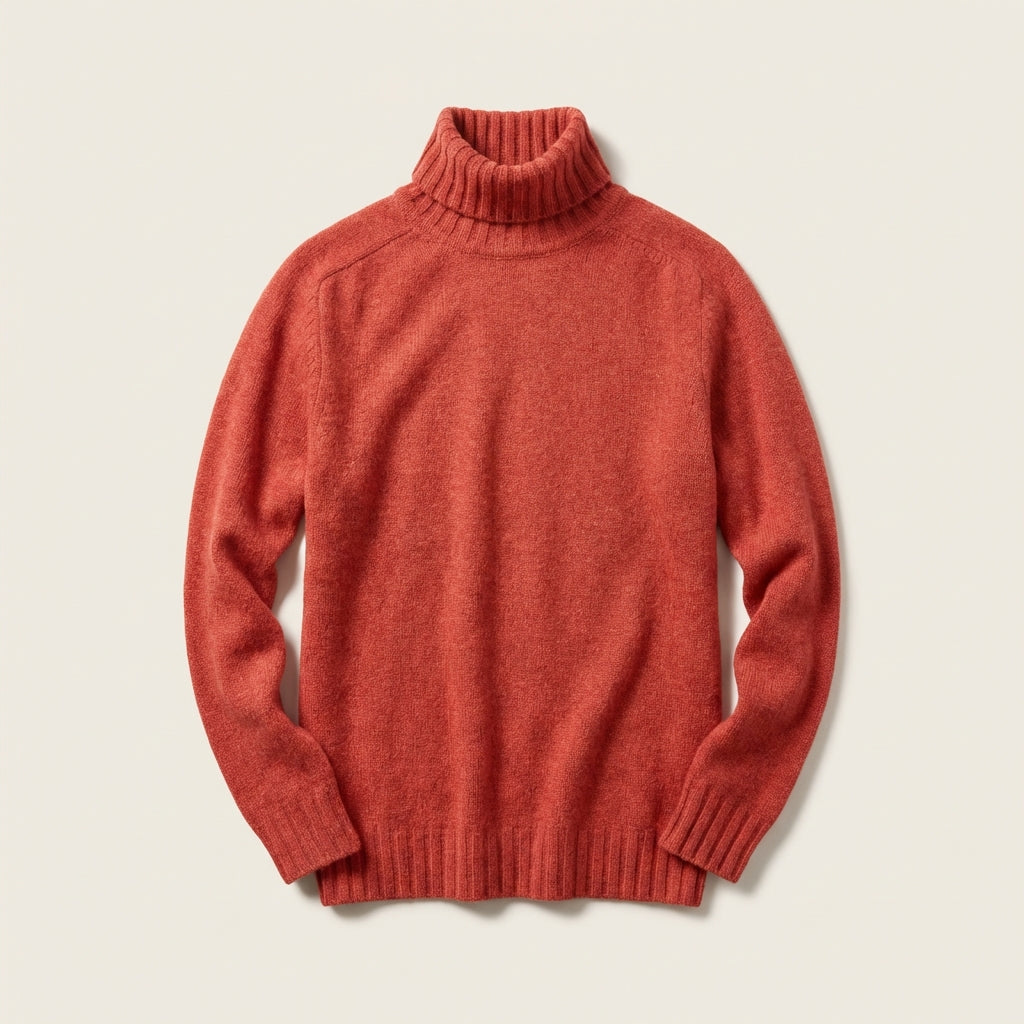 Men’s Sweater Roll Neck Heather Finish Layer