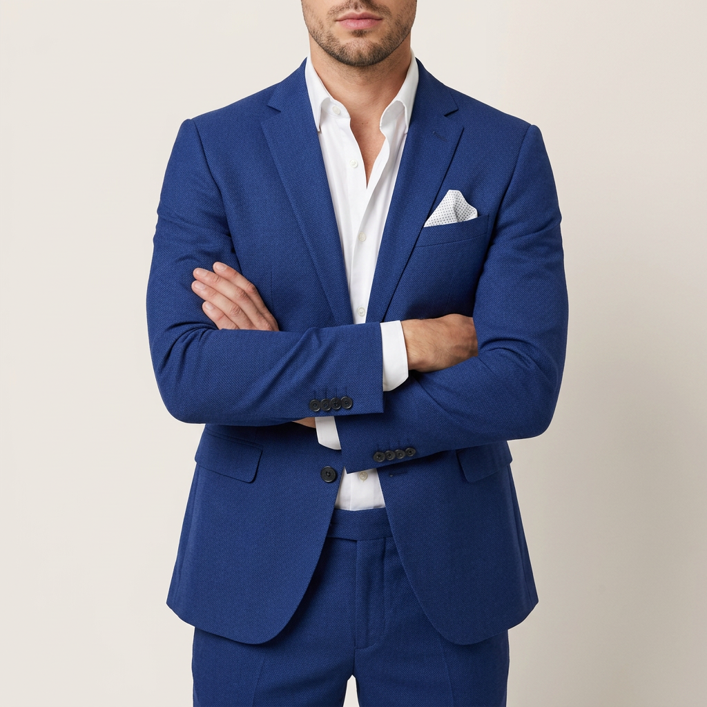 Men’s Two-Piece Suit Flat-Front Trousers