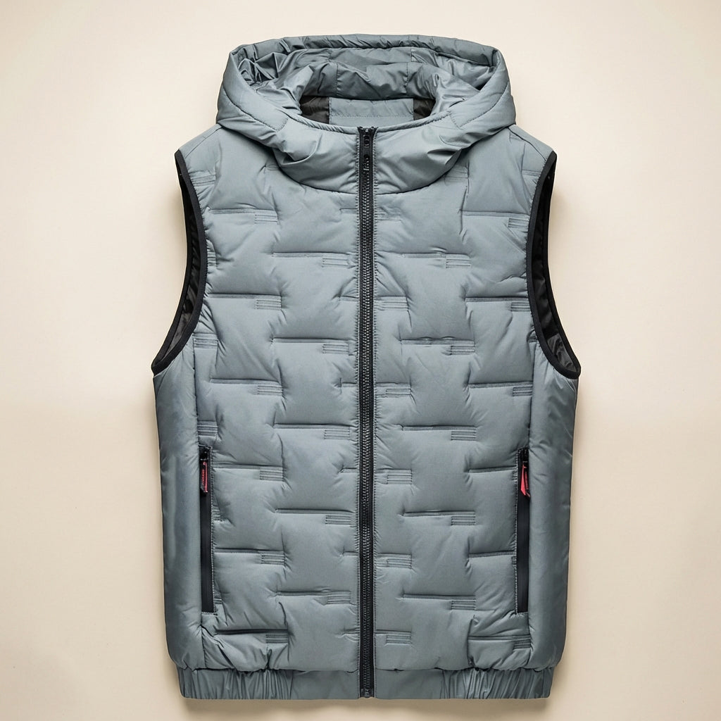 Men’s Vest Center Front Zipper with Elasticated Waistband