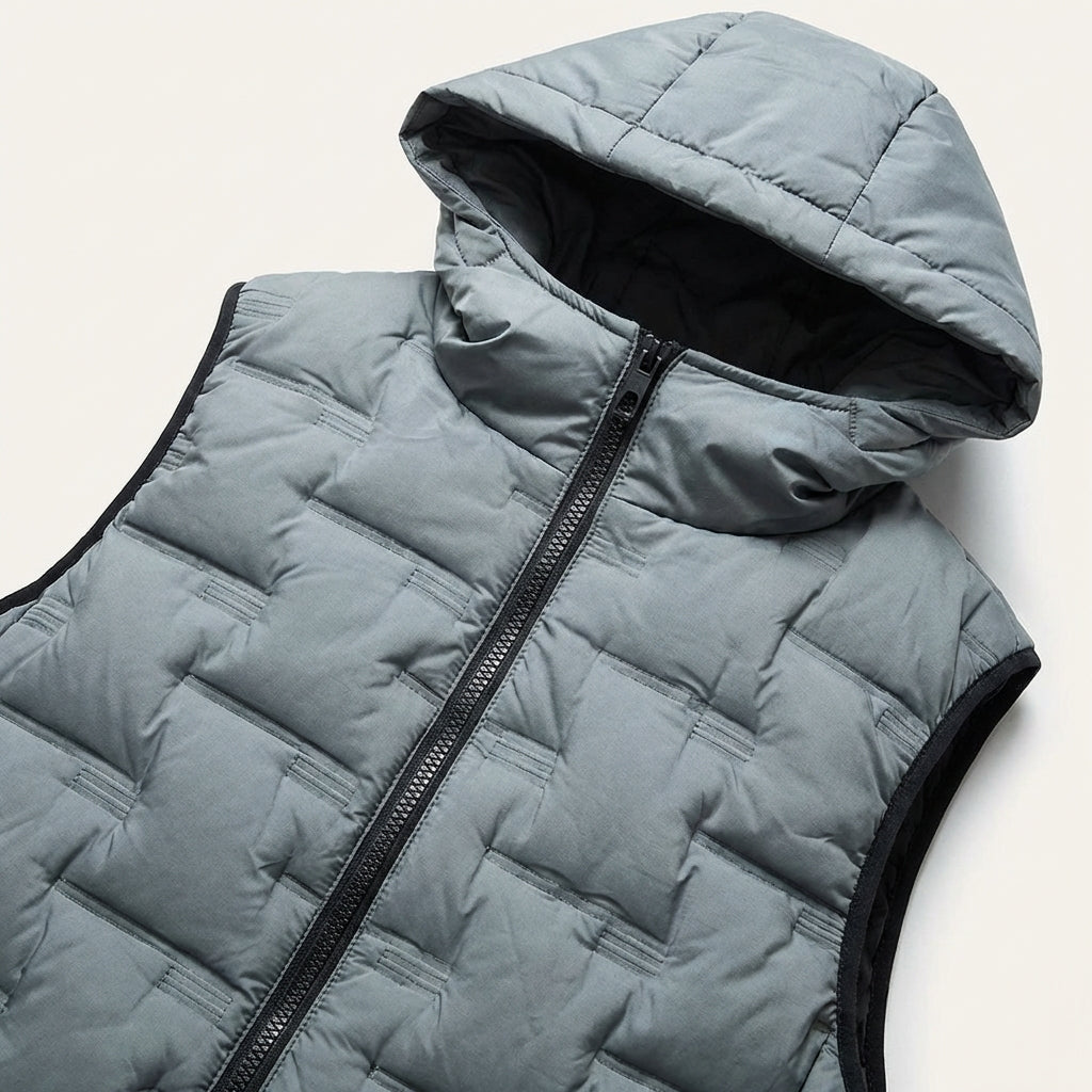 Men’s Vest Center Front Zipper with Elasticated Waistband