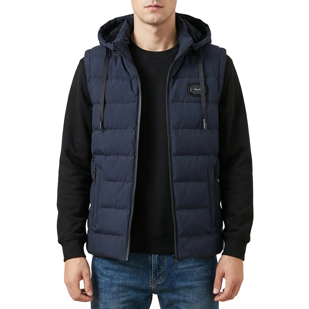 Men’s Vest Sleeveless Puffer Style and Zippered Side Pockets