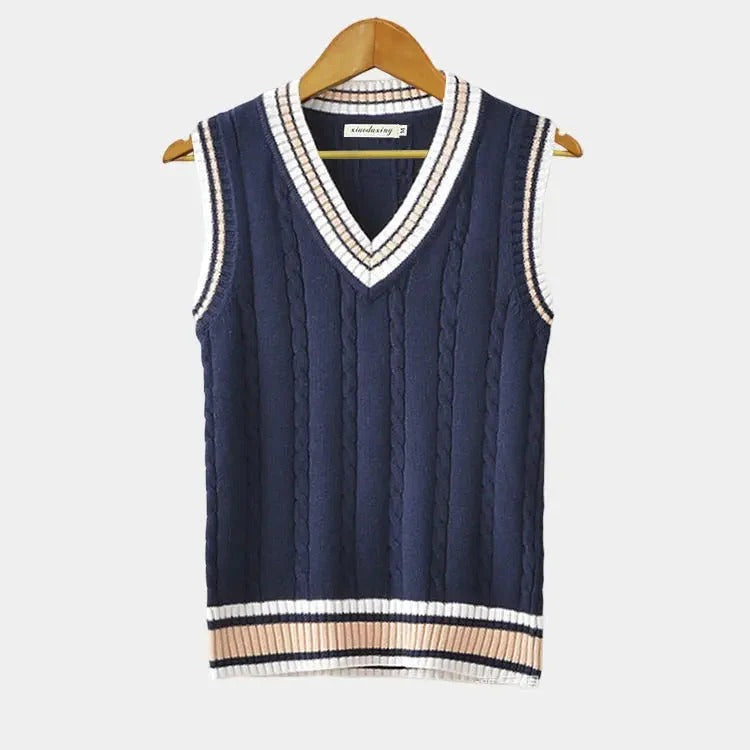 Men's Classic V-neck Knit Vest 1