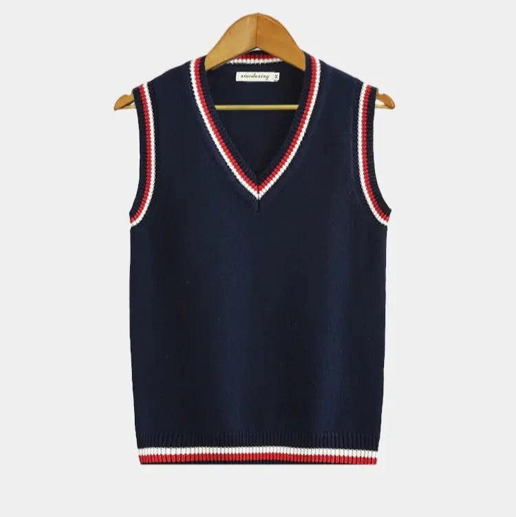 Men's Classic V-neck Knit Vest 4