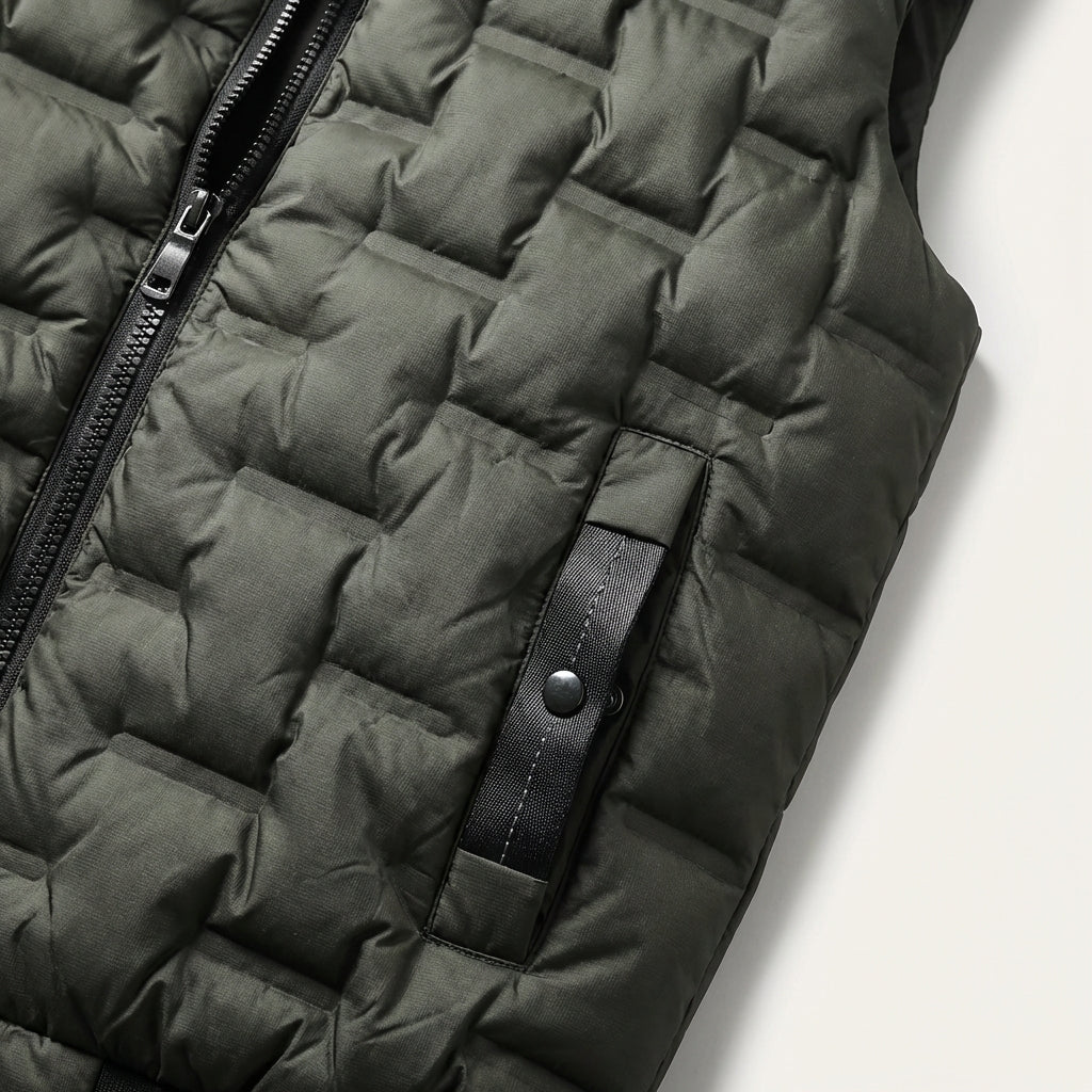 Men’s Vest Square Padded Chambers and Attached Hood