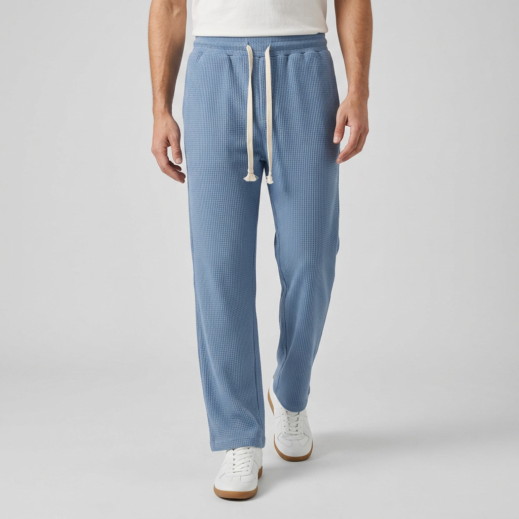Men's Wide-Leg Drawstring Lounge Pants