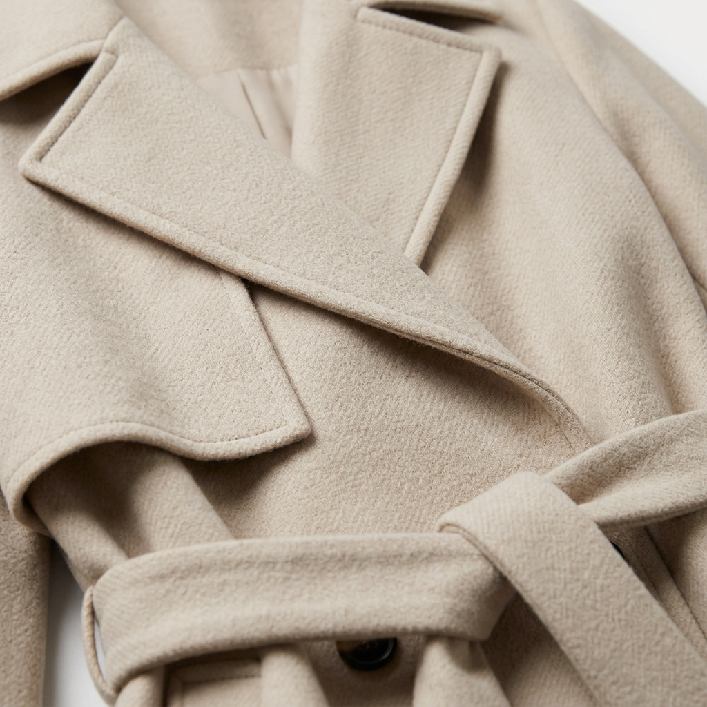 Women's Belted Double-Breasted Long Trench Coat