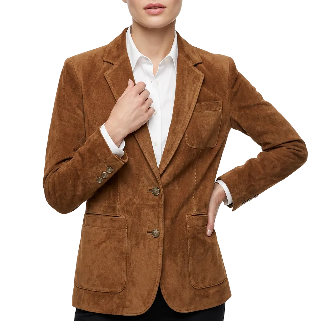 Women’s Blazer Notch Lapel Single-Breasted Buttons
