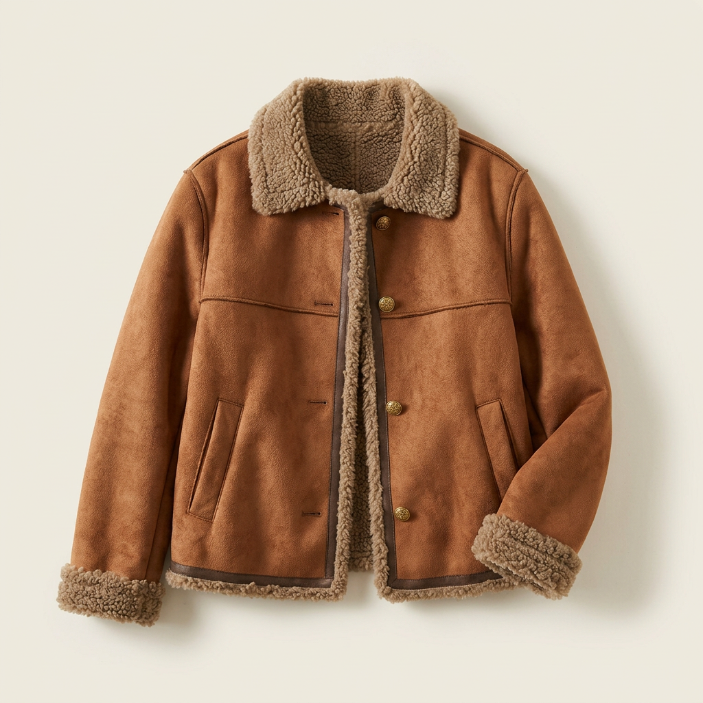 Women’s Button Up Jacket Plush Trim