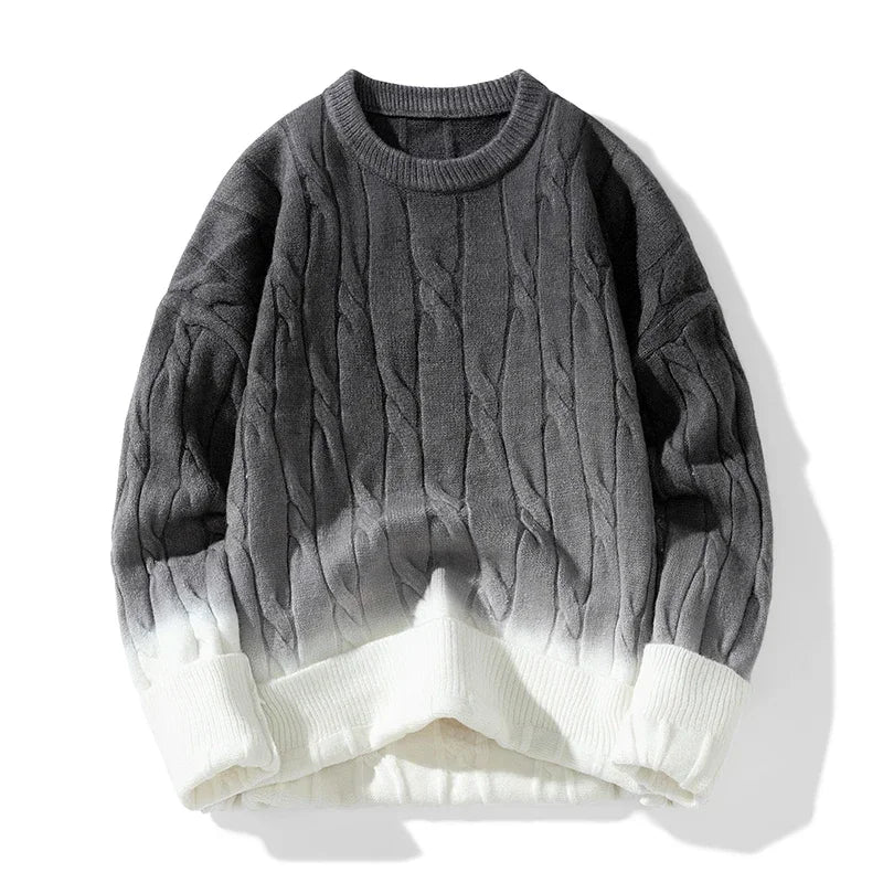 Giselle  | Knitted degradé women's sweater in a chunky style 1