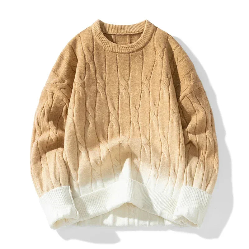 Giselle  | Knitted degradé women's sweater in a chunky style 2