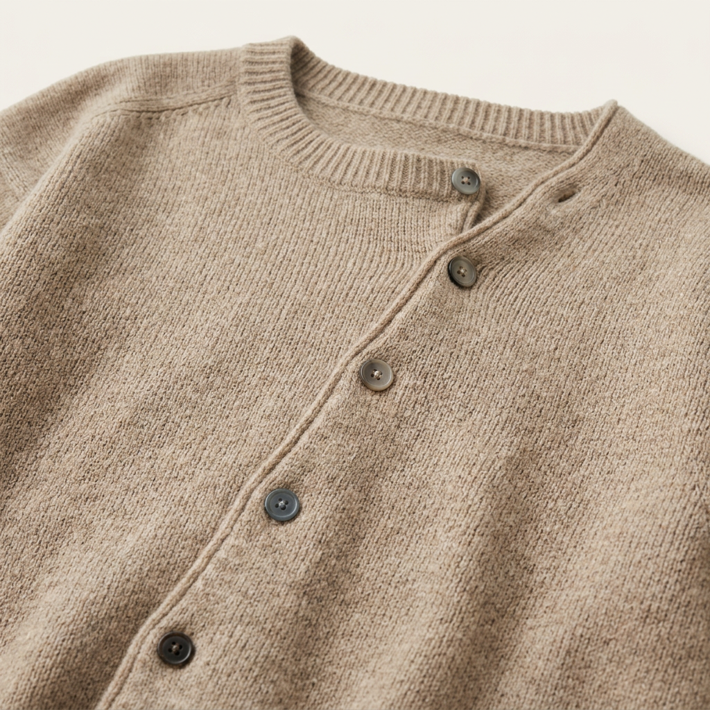 Women’s Cardigan Asymmetric Button Front Diagonal Neckline