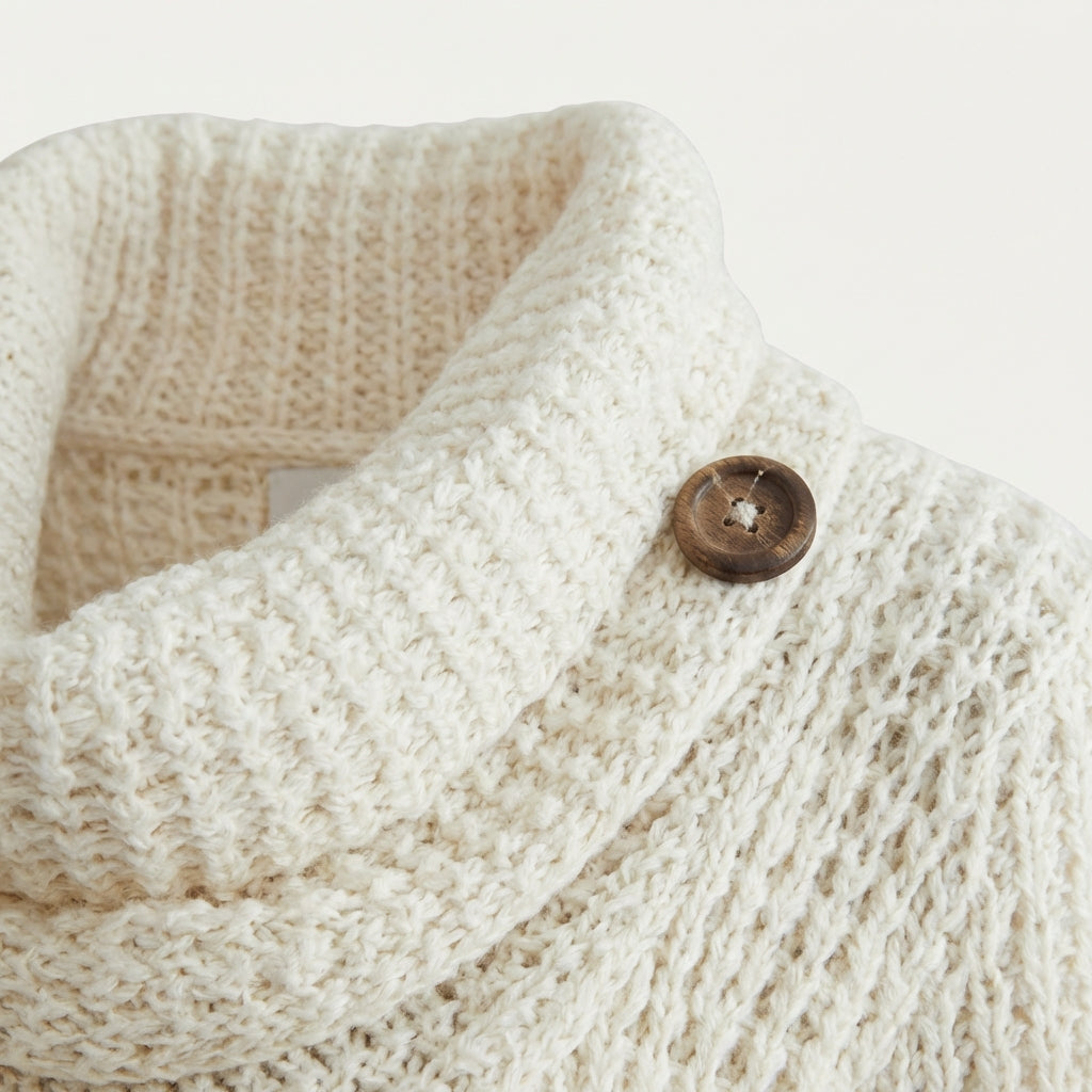 Women’s Cardigan Cowl Neckline and Asymmetrical Wrap Design
