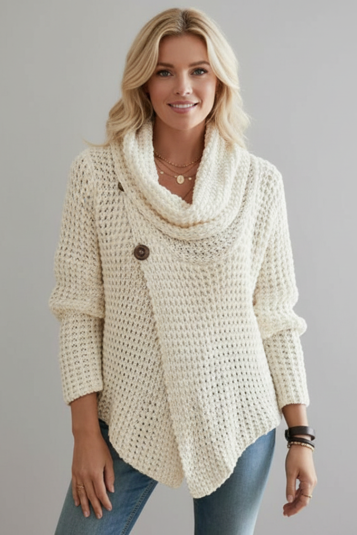 Women’s Cardigan with Shawl Collar and Button 1