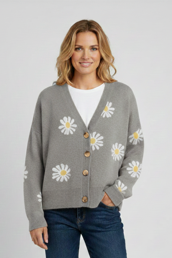 Women’s Cardigan with Buttons and Patterned Surface 8