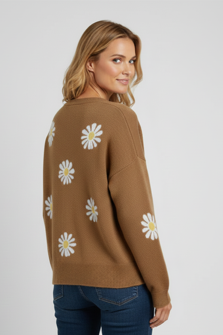 Women’s Cardigan with Buttons and Patterned Surface 3