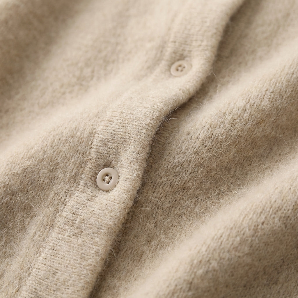 Women’s Cardigan Mid-Thigh Length with Dropped Shoulder Style