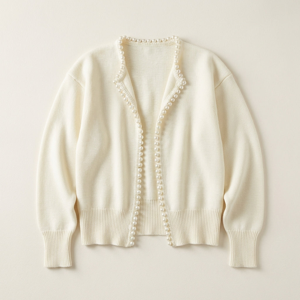 Women’s Cardigan Open Front Design with Dropped Shoulder Style