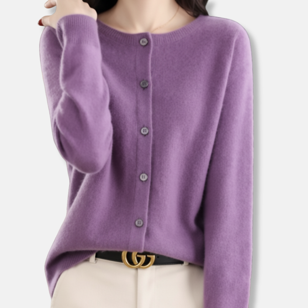 Isla Regular Fit Cardigan Sweater | Button Front Ribbed Sweater 7