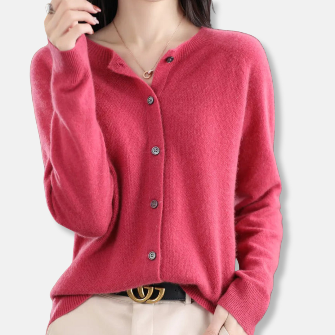 Isla Regular Fit Cardigan Sweater | Button Front Ribbed Sweater 9