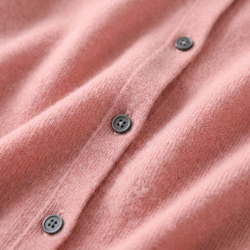Women’s Cardigan Round Neckline and Single-Breasted Front Closure