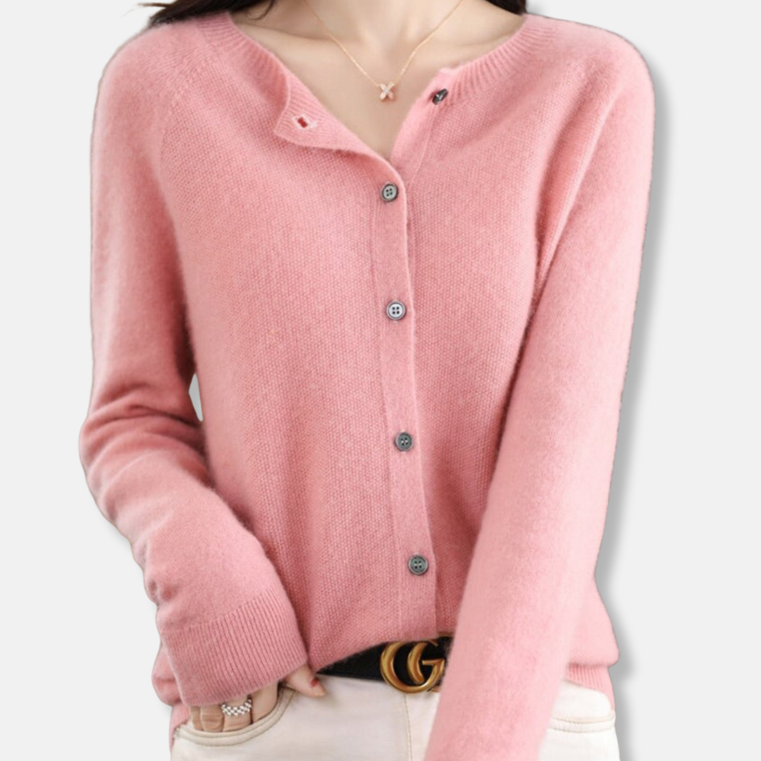 Isla Regular Fit Cardigan Sweater | Button Front Ribbed Sweater 0