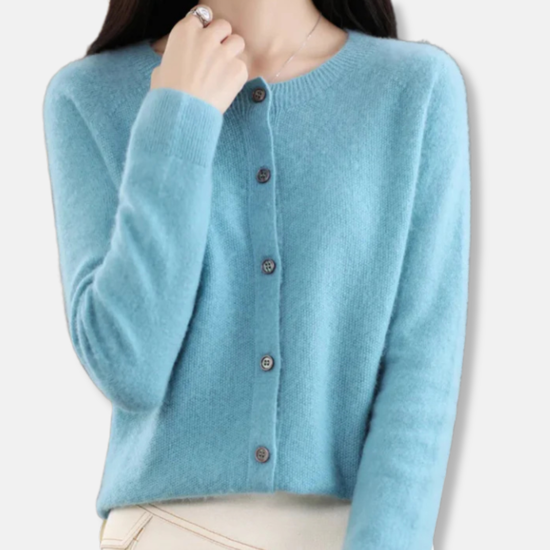 Isla Regular Fit Cardigan Sweater | Button Front Ribbed Sweater 2