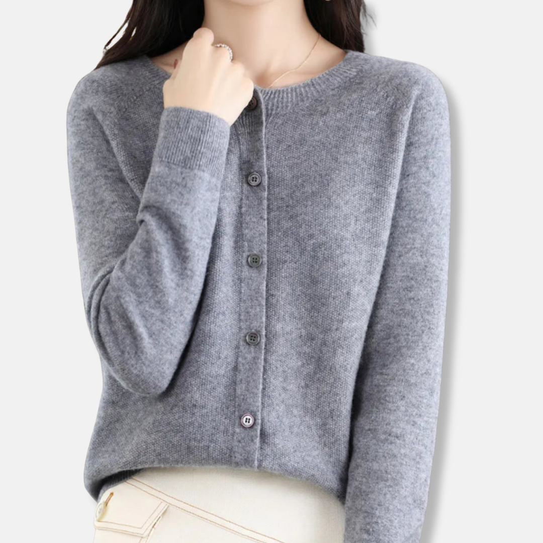 Isla Regular Fit Cardigan Sweater | Button Front Ribbed Sweater 5