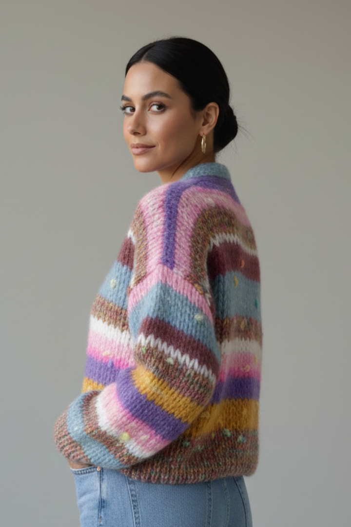 Women’s Knitted Cardigan with Open Front and Textured Finish 4