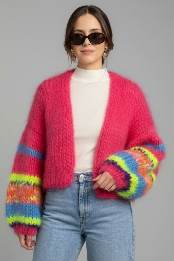 Women’s Knitted Cardigan with Open Front and Textured Finish 5