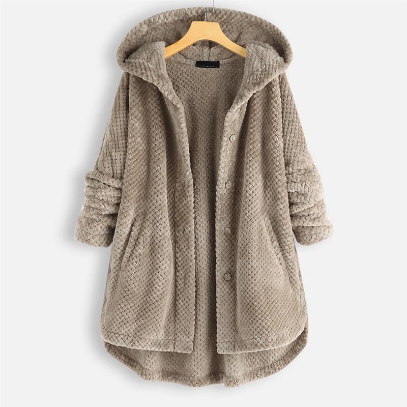 Chic Women’s Winter Double-Faced Fleece Hooded Coat 5