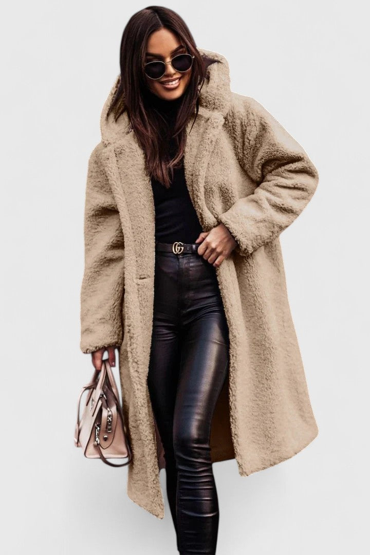 Women’s Cozy Long Teddy Coat for Winter 0