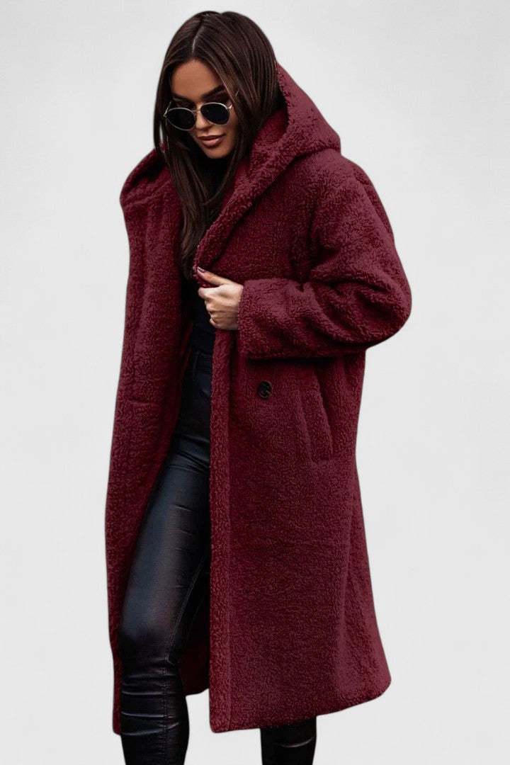 Women’s Cozy Long Teddy Coat for Winter 3