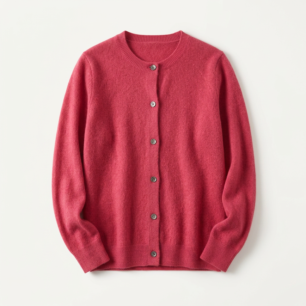 Women's Crewneck Button-Front Cardigan