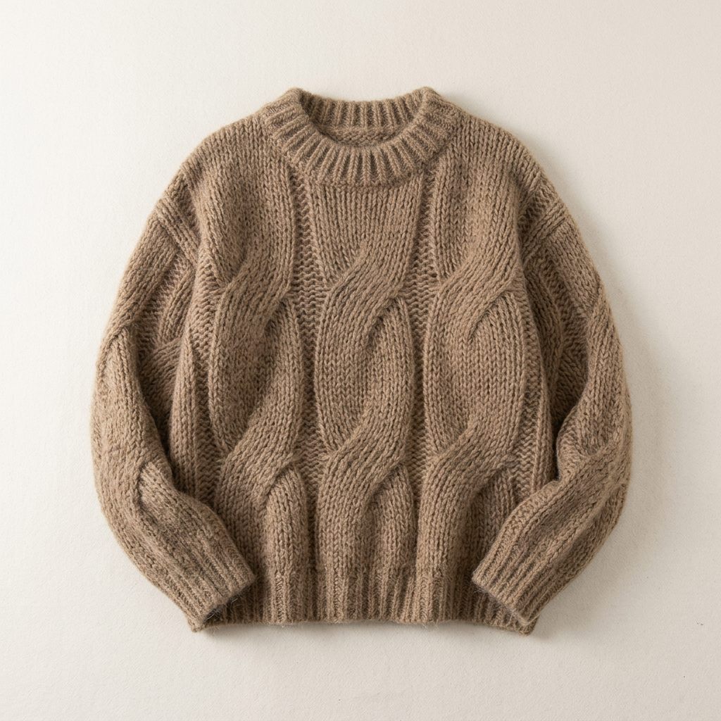 Women’s Crewneck Sweater Cable Pattern