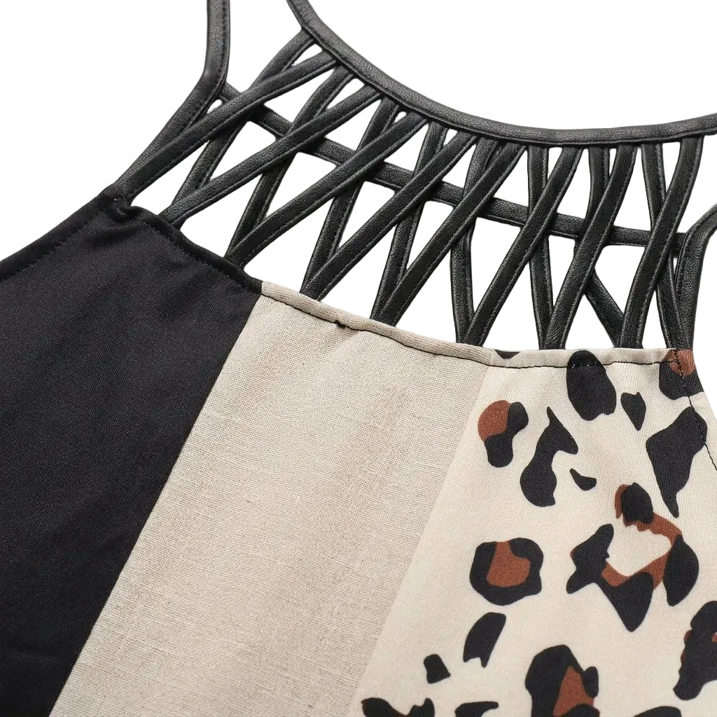 Women's Cutout Cage Neckline Tunic Dress