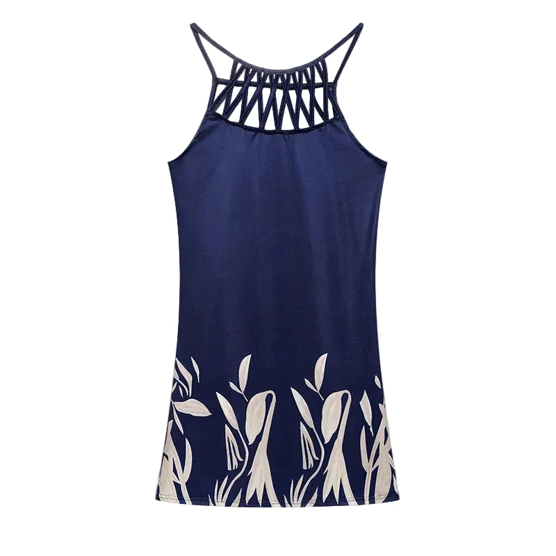 Trendy summer tunic dress with ethnic print & spaghetti straps – Kiara 4