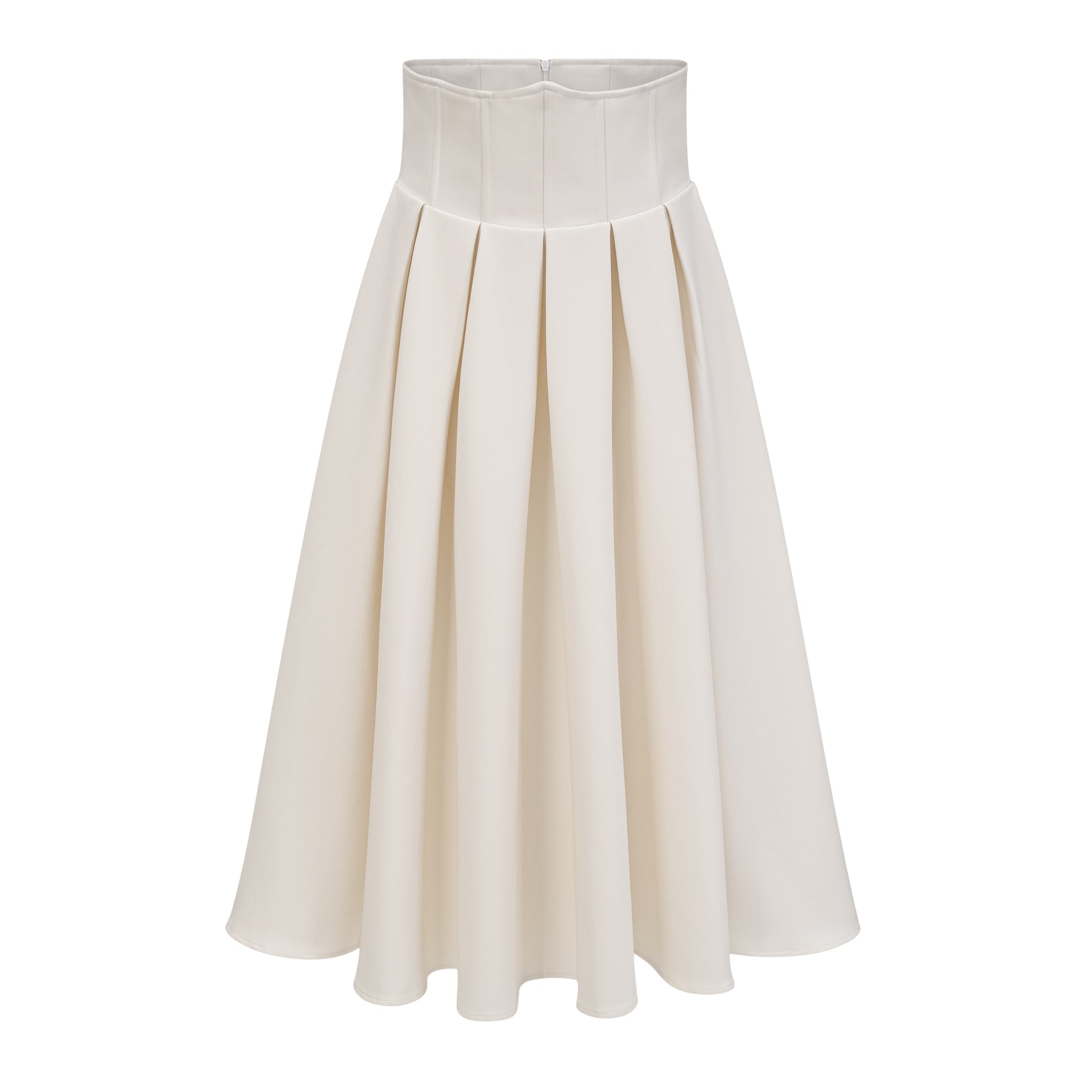 Maja White Faux Pearl Jacket & Pleated Skirt Set 3
