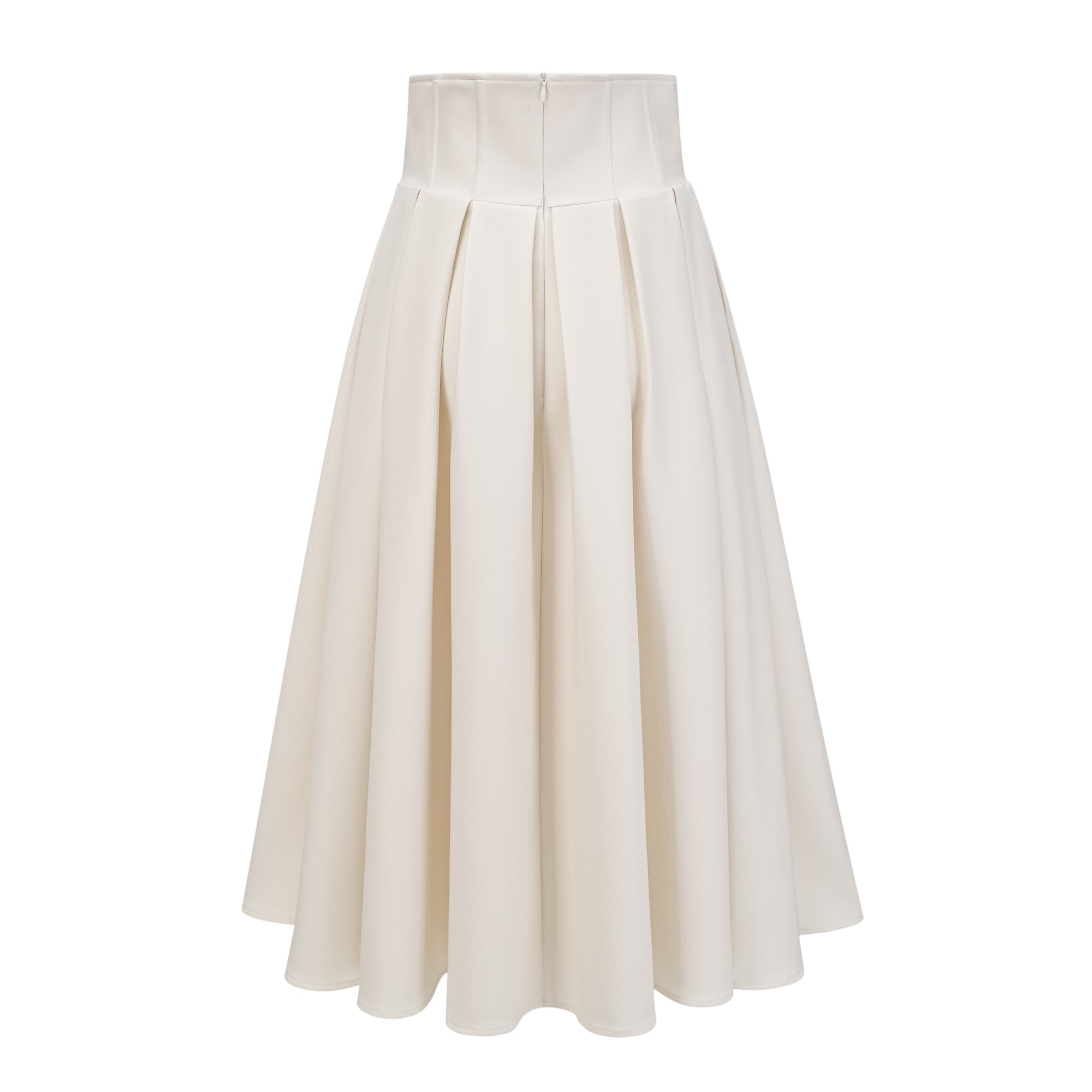 Maja White Faux Pearl Jacket & Pleated Skirt Set 4