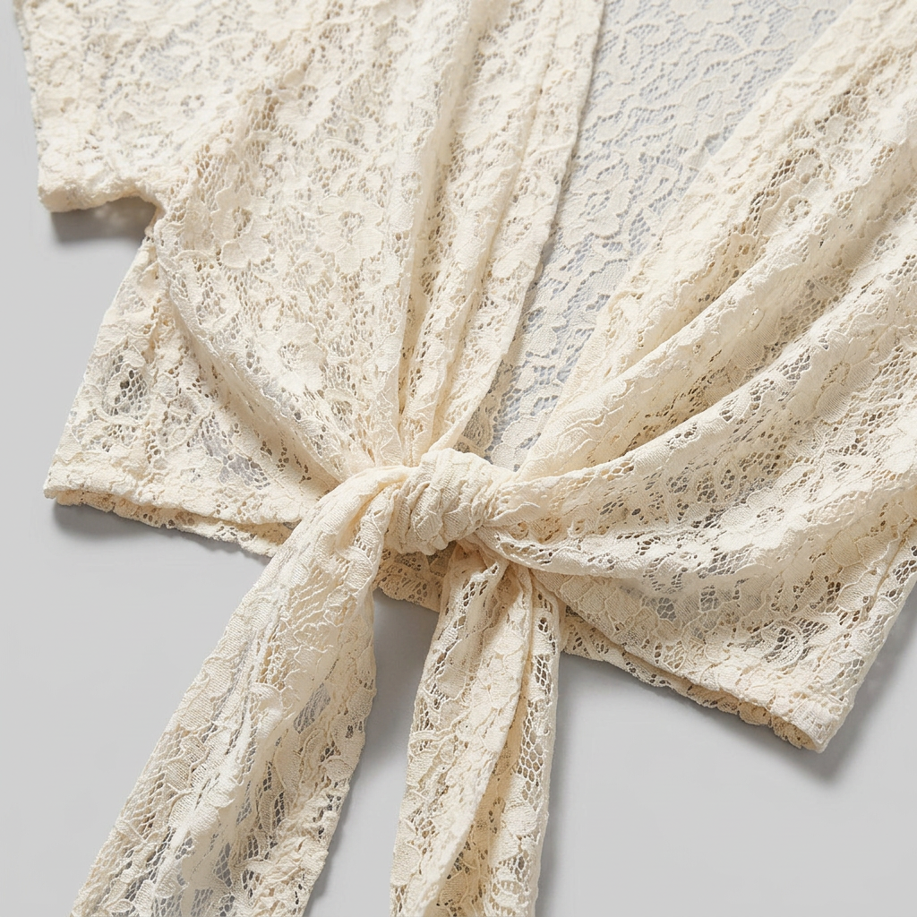 Women's Floral Lace Front-Tie Bolero Shrug