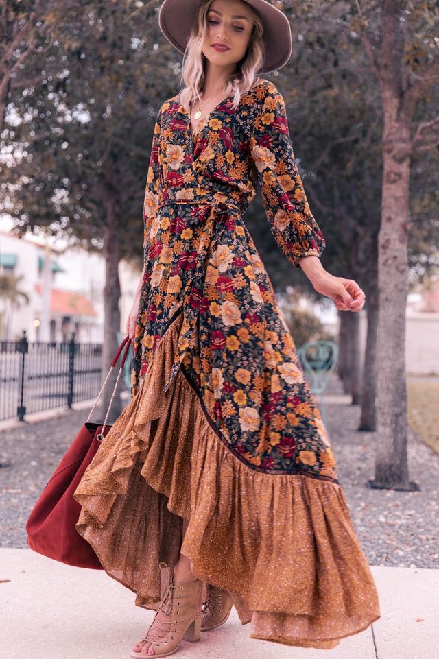 Floral Print Midi Dress - Lily 0