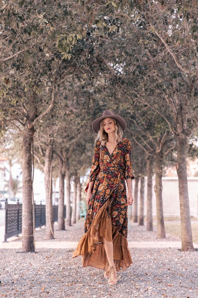 Floral Print Midi Dress - Lily 5