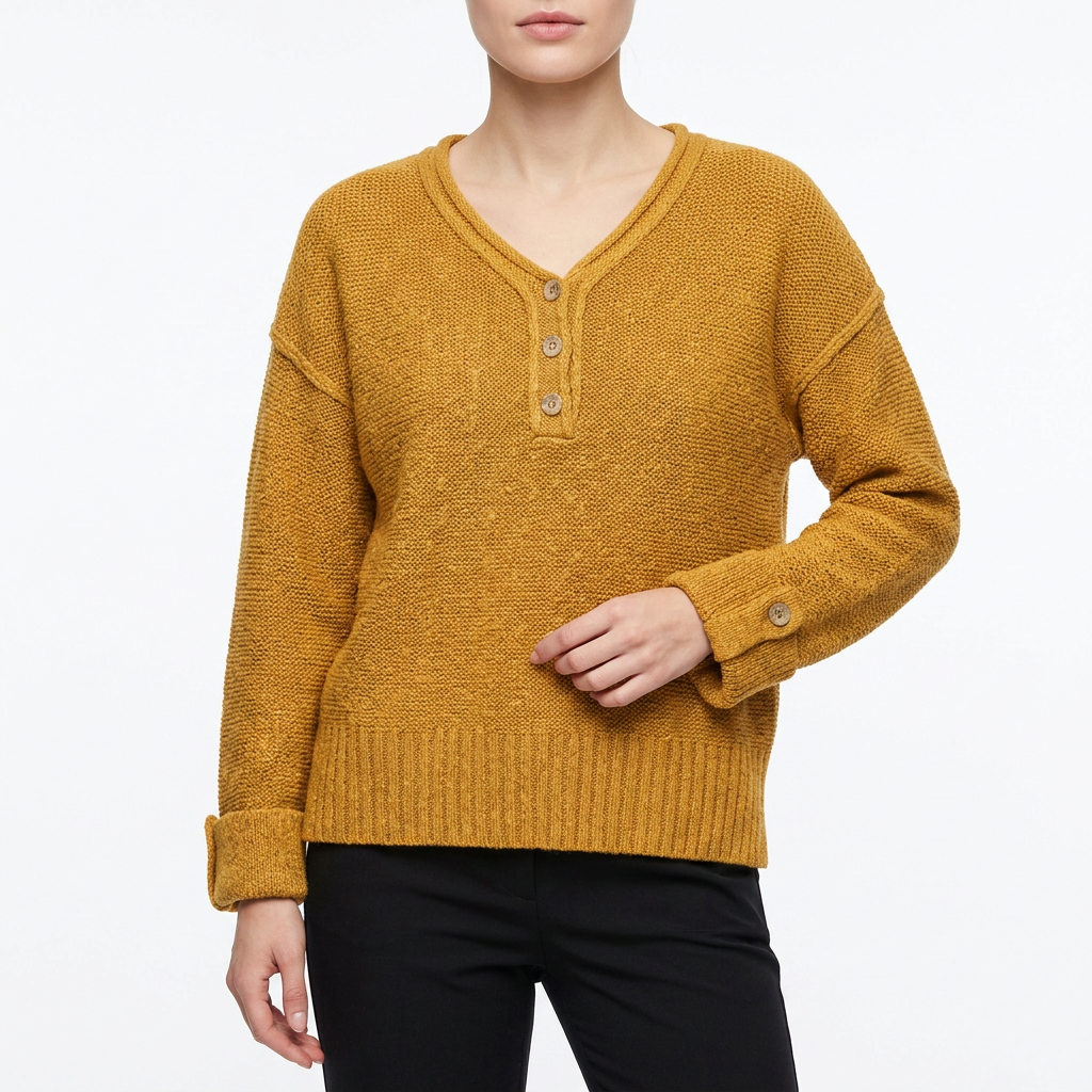 Women’s Henley Pullover Long Sleeve Style