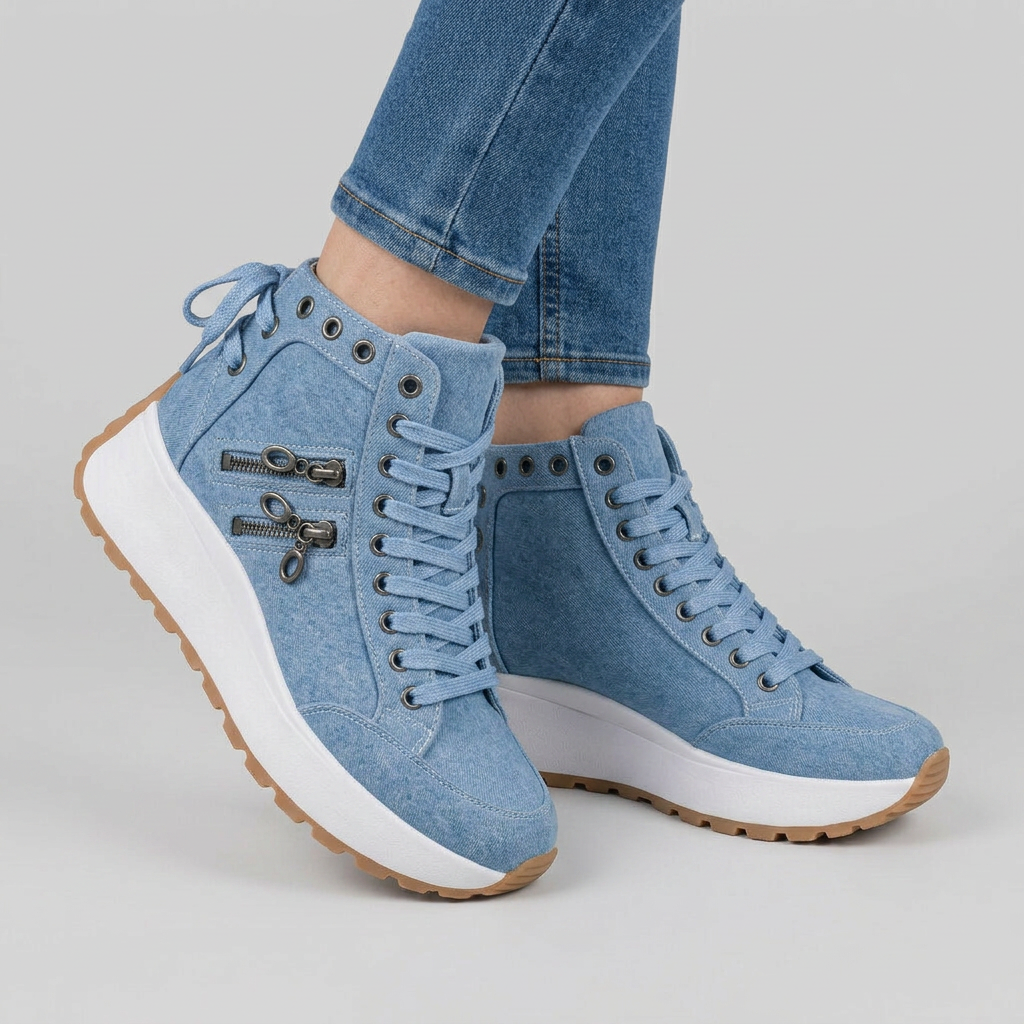 Women's High-Top Platform Wedge Sneakers