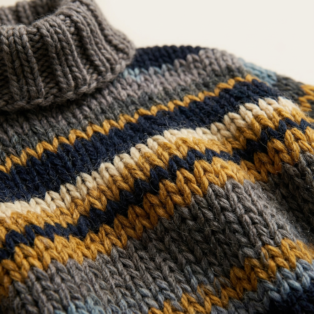 Women’s High Neck Knitwear Fair Isle Pattern