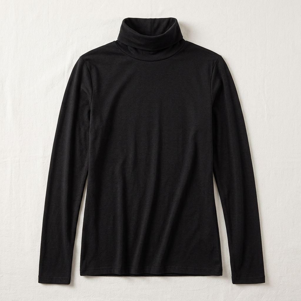 Women's High Neck Turtleneck Long Sleeve Fitted Top
