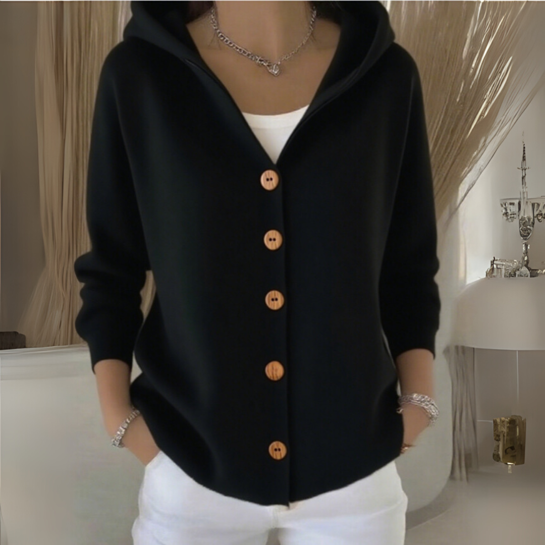 Rosie Women's Knitted Hooded Vest – Warm Straight Cut with a Cashmere Look 3