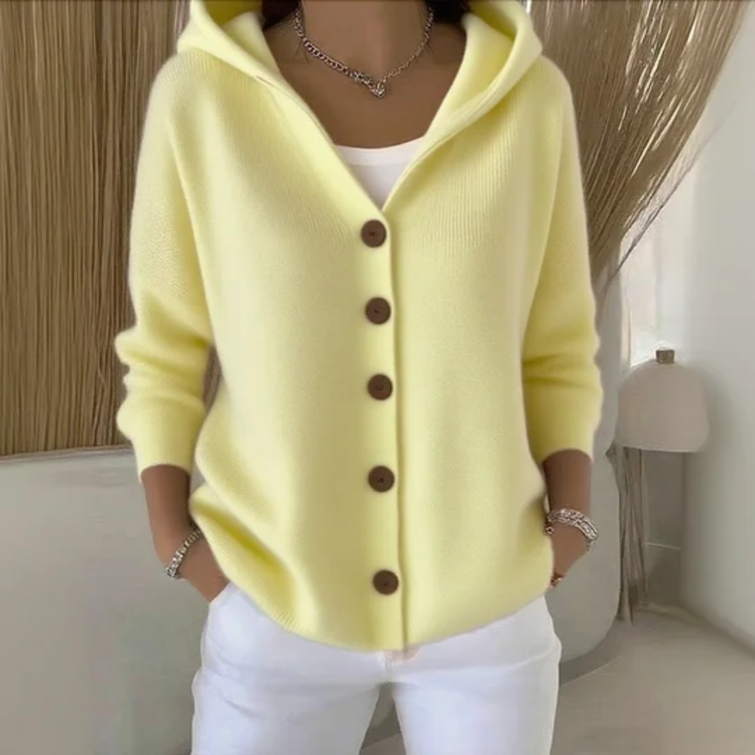 Rosie Women's Knitted Hooded Vest – Warm Straight Cut with a Cashmere Look 5
