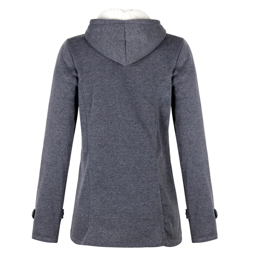 Katalina Women's Long Winter Coat – Elegant, Warm with Integrated Hood & Practical Pockets 6